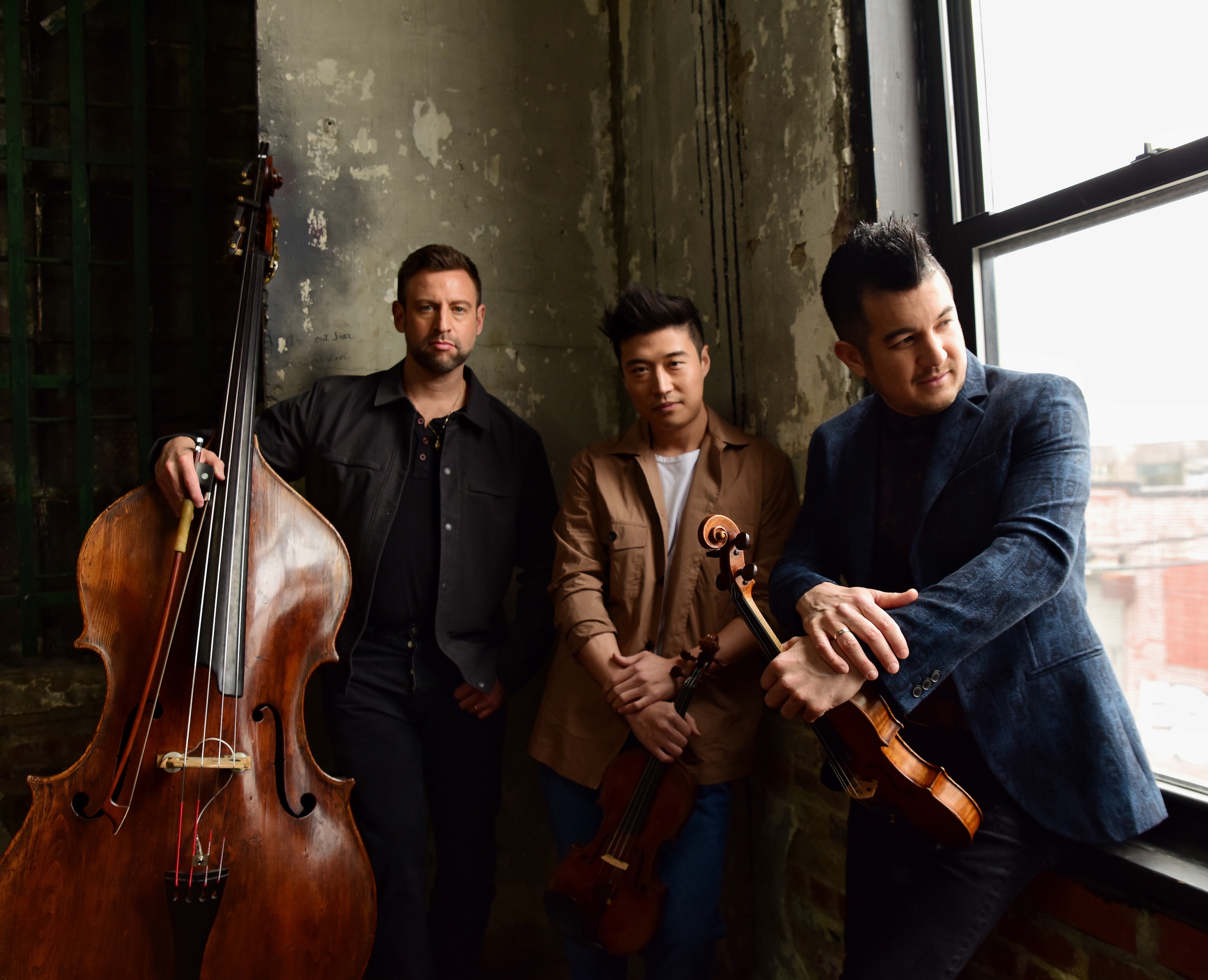TIME FOR THREE - three musicians, two violins, one double bass