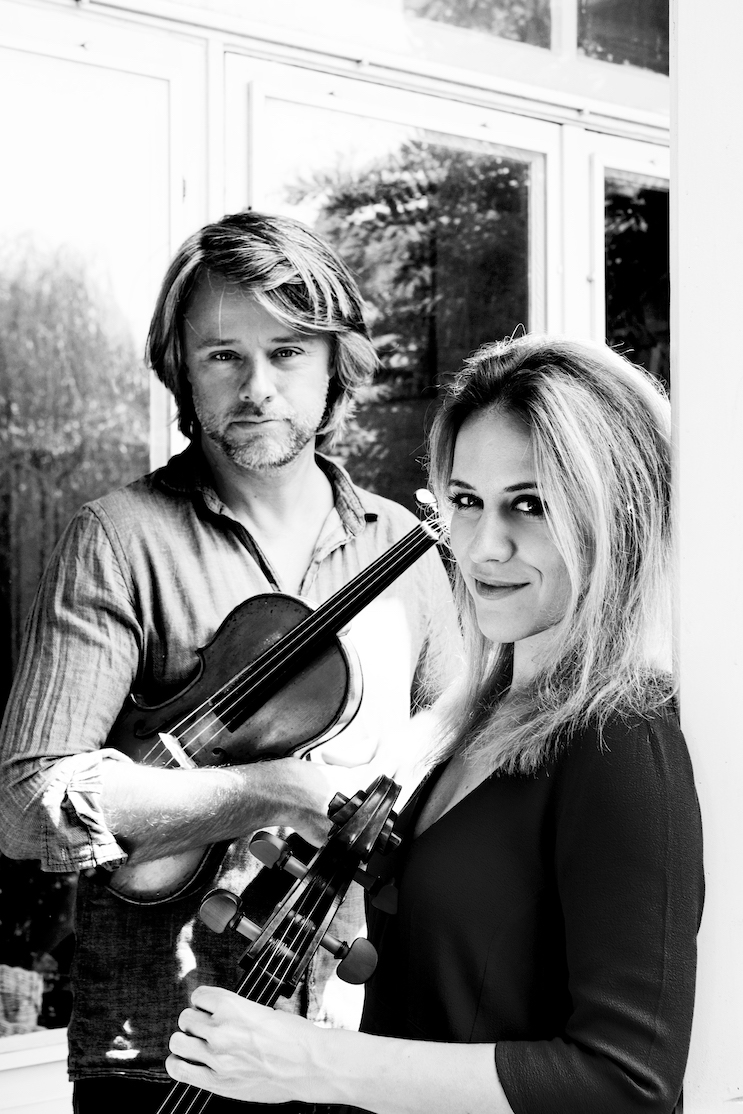 Violinist Daniel Rowland and cellist Maja Bogdanovic - publicity shot