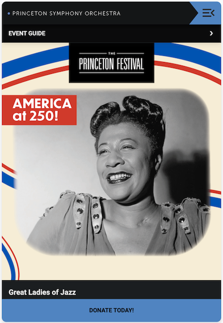 Great Ladies of Jazz program guide cover