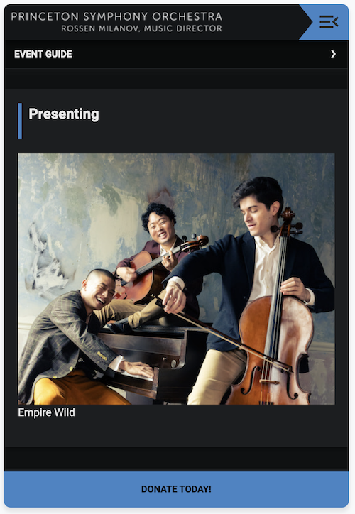 Digital Program Cover presenting Empire Wild