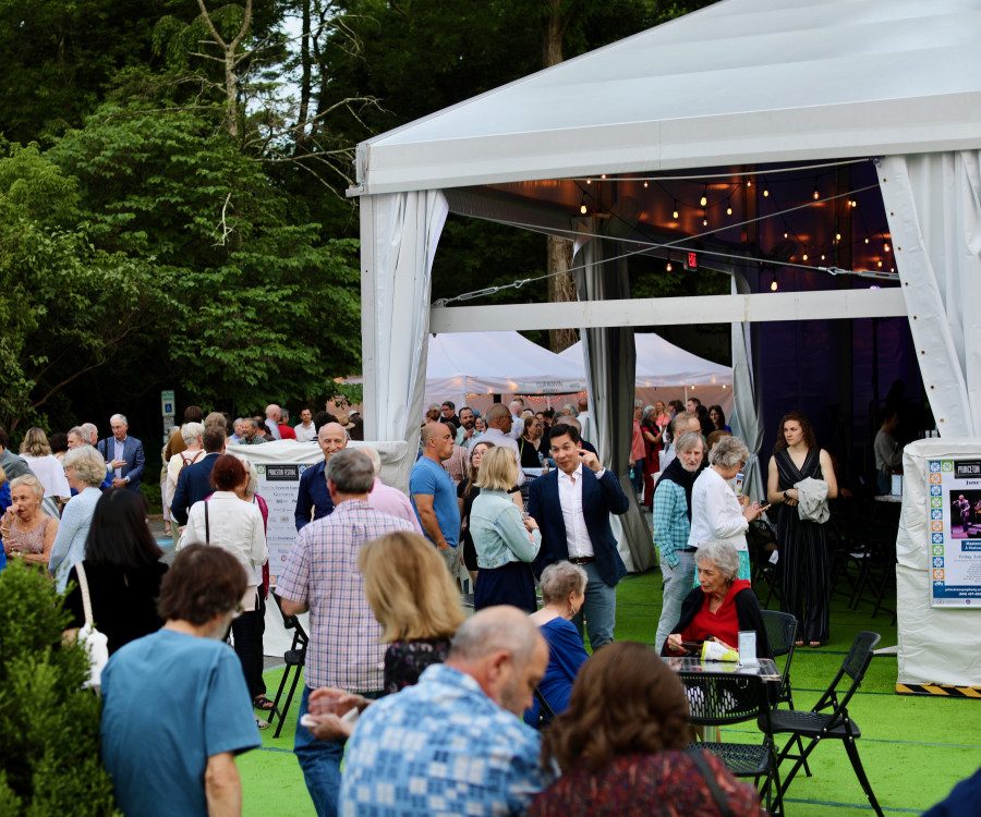 2025 Princeton Festival tent and outdoor lobby area.