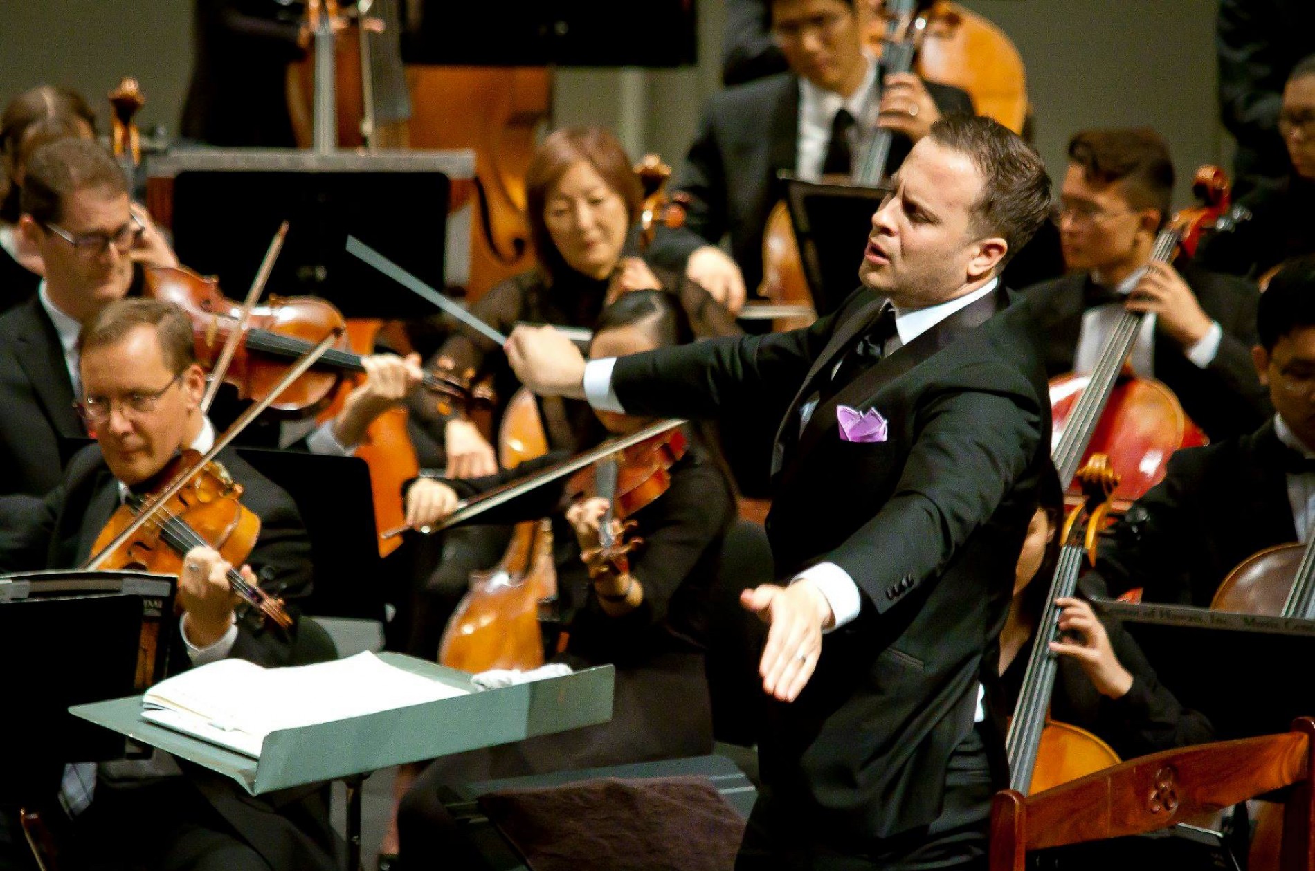 John Devlin conducting a pops concert