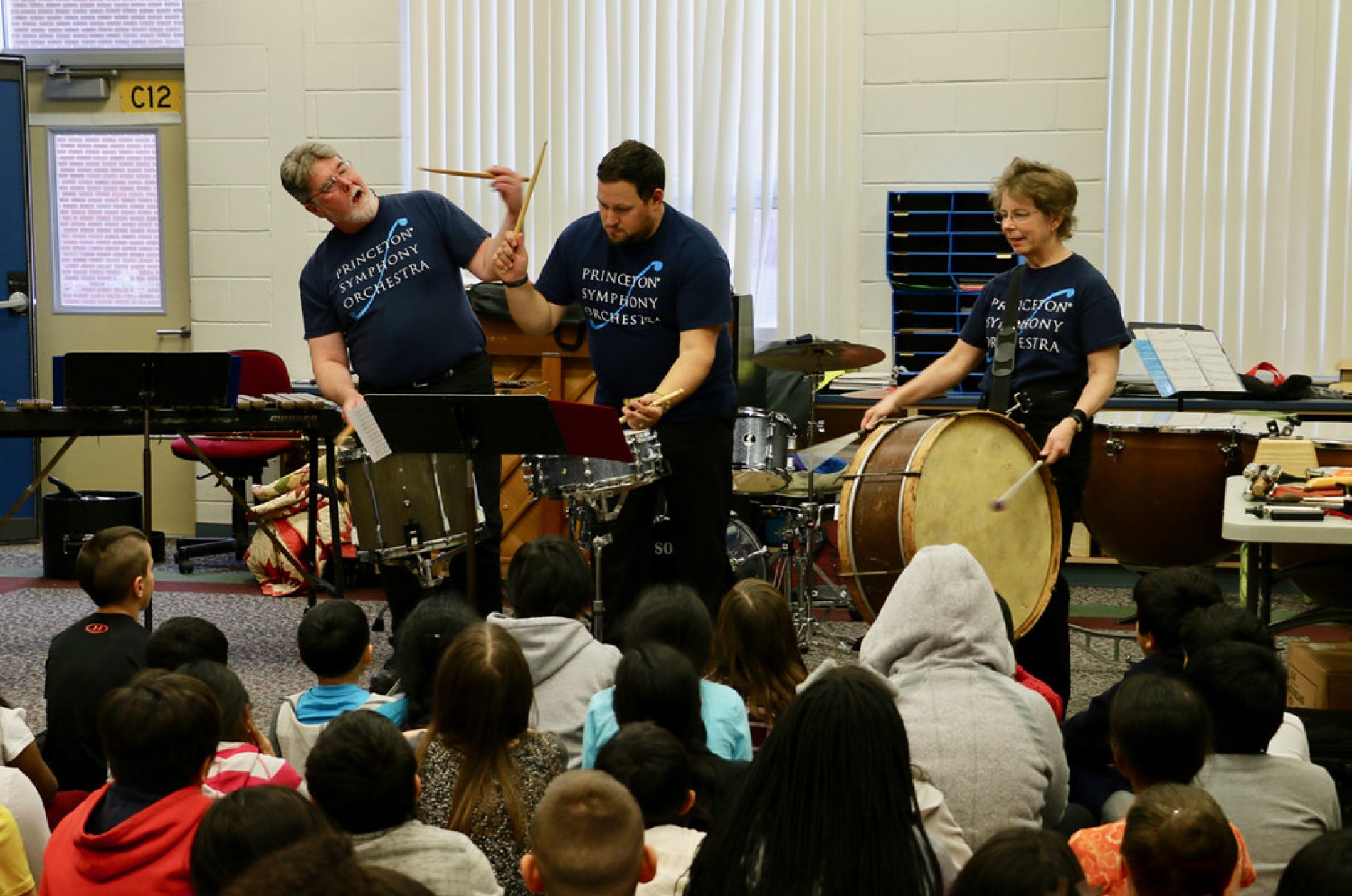 Members of the PSO BRAVO! Percussion Ensemble