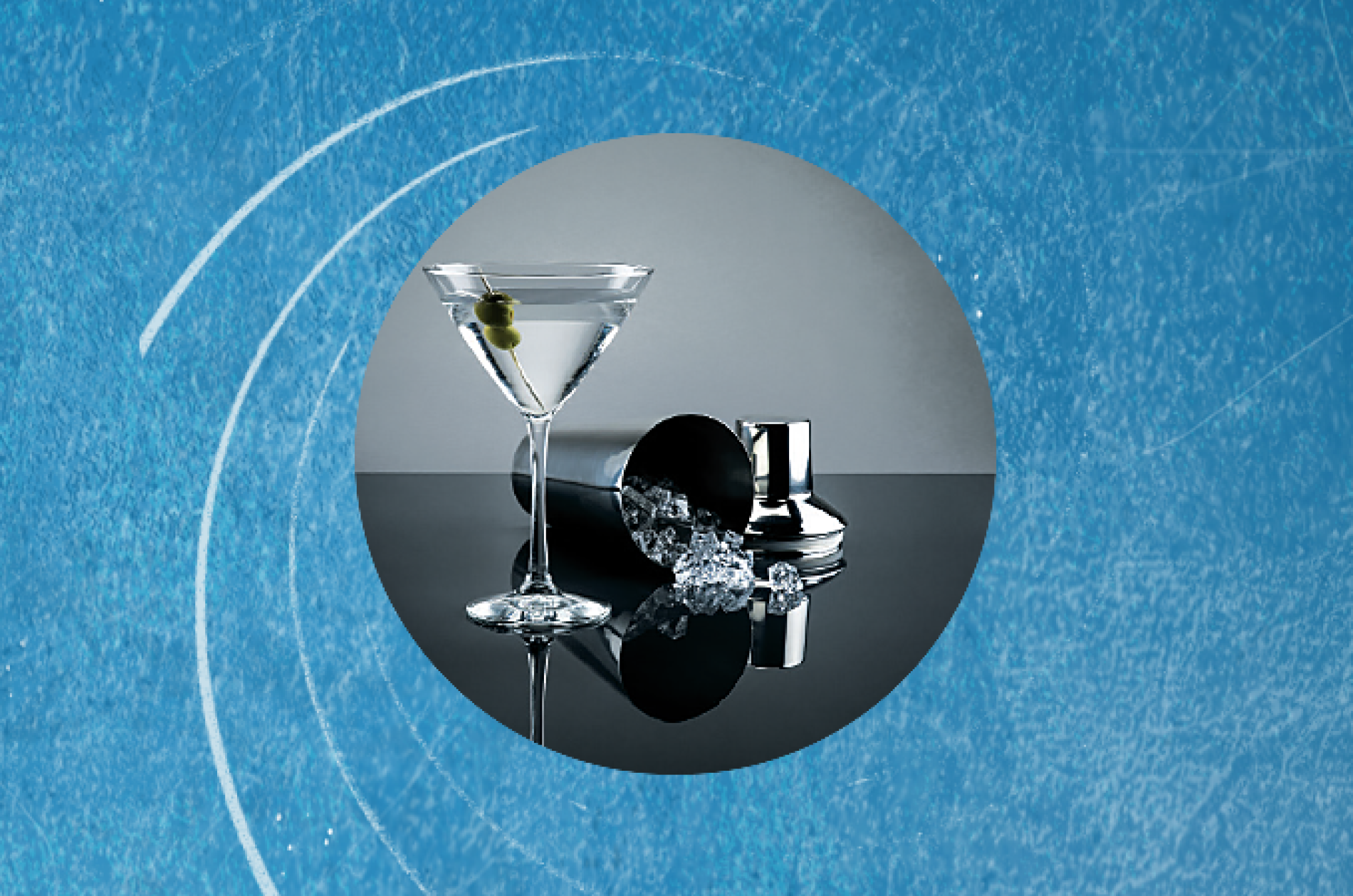 Gala 2023 Martini Glass and Shaker