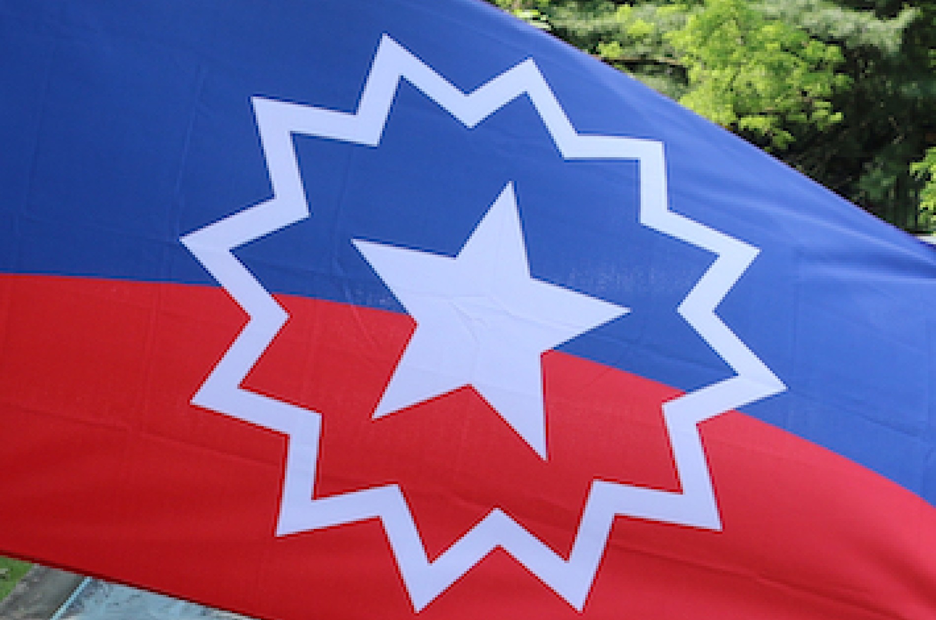 Princeton's Juneteenth Flag in red, white, and blue colors