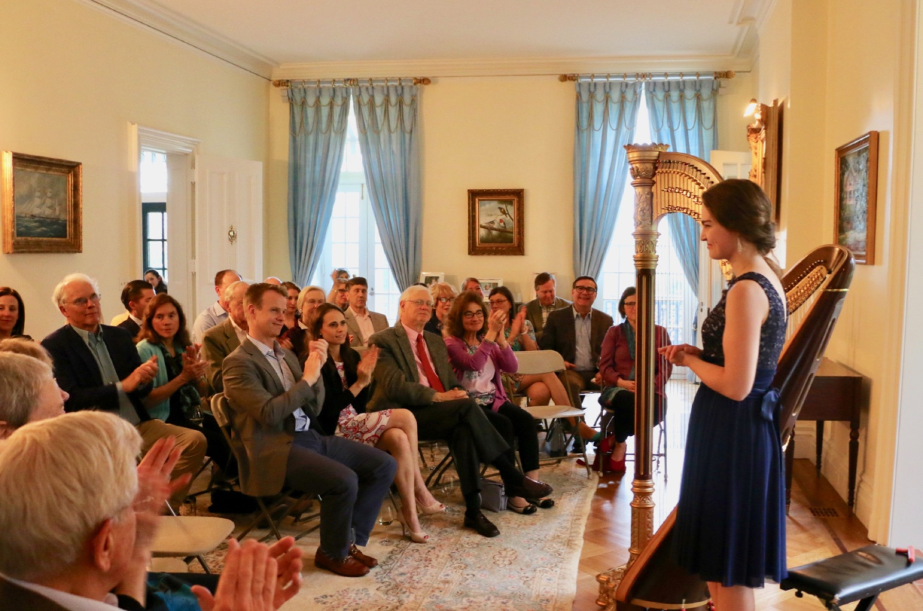 Harp Musicale at the Hayes home.